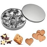 24Stück Plätzchen Ausstecher Mini,Plätzchenausstecher,Ausstechformen Weihnachten,Kleine Keksausstecher aus Edelstahl,Geometrische Keks Ausstechformen Set Für Tortendekorationen,Zuckerkuchen Und Kekse