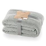 DecoKing Kuscheldecke 70x150 cm Stahl Decke Microfaser Wohndecke Tagesdecke Fleece weich sanft kuschelig skandinavischer Stil grau anthrazit Henry