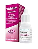 Vividrin Azelastin Augentropfen Allergie - Schnell wirksam gegen Pollenallergie - Effektiver Schutz bei Heuschnupfen - Antiallergische Augentropfen für Erwachsene & Kinder ab 4 Jahren (1 x 6 ml)