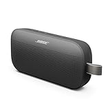 Bose SoundLink Flex Tragbarer Bluetooth-Lautsprecher (2. Gen.), Tragbarer Außen-Lautsprecher mit naturgetreuem Klang, bis zu 12 Stunden Akkulaufzeit, staubdicht und wasserdicht, Schwarz