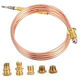 Gatuida Gas thermoelement Ersatzset Präziser Temperaturfühler für Gas Kamin Öfen Terrasse Sicherer Langlebiger Temperatursensor mit Vielseitiger Anwendung für Heizgeräte