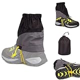 CHEVVY Paar Unisex Gamaschen Trail Gaiters 20CM Wandern Klettern Schneestiefel Gamaschen Wasserdicht Knöchelgamaschen Outdoor Schnee Wander Klettern - Schwarz