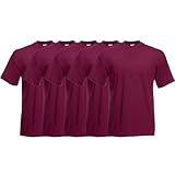 Fruit of the Loom Original T Rundhals T-Shirt F140 5er Pack- Gr. XL, Burgundy