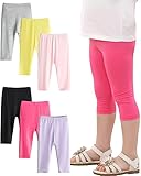 Adorel Mädchen Capri Leggings Sommer Kurz 3/4 Hosen Radlerhosen Shorts 6er-Pack Mehrfarbig 134-140 (Herstellergröße 140)