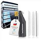 Fugentorpedo Starter Set – Fugenreiniger mit Griff, 3mm Schleifsteg, Bürste & Silikon-Eckenbürste – für Bad, Küche & WC, Fliesenfugenreiniger gegen Kalk & Schimmel