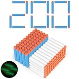 ZWOOS Darts Pfeile für Nerf 7,2 cm 200 StückRefill Darts Nachfüll Bullets Schaumstoff Darts s für Nerf N-Strike Elite Series Blasters Spielzeugpistole (weiß blau)