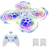 Ridge's Puddle Mini Drohne für Kinder - Geschenke Junge RC Flugzeug Drone Kinder mit LED Lichter Spielzeug ab 6 7 8 9 10 Jahre Jungen Mädchen 2 Batterien
