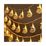 LED-Lichterkette, Mond-Stern-Lampe, Mond-Stern-Dekoration, Hängeleuchte, Valentinstag, Mutter, romantische Fee(Moon and Castle,1.5M ON-Off)