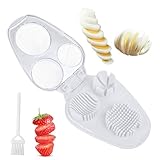 Vexran Eierschneider, 3 in 1, Eiertrenner, Egg Slicer mit Transparenter Schale, Eierschneider Spülmaschinenfest, Mehrzweck Egg Schneider Spülmaschinenfest für Eier, Pilze, Erdbeeren, weiches Obst