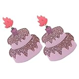 PartyKindom 1Paar Damen Ohrstecker Kuchenförmige Ohrringe Zierliche Ohrdekoration für Frauen für Täglichen Gebrauch Besondere Anlässe Eleganter Ohrschmuck für Look