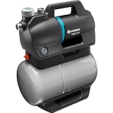 Gardena Hauswasserwerk 3900 Silent: Pumpe mit 21 l Wasserspeicher und integriertem Filter, Fördermenge 3900 l/h, Druckleistung 4,3 bar, geräuscharm, wartungsfrei (9066-20)