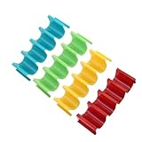 BAZEITFLOW 4 Stück Teiliges Tortilla Stand Set aus Robustem Kunststoff Stabiles Taco Rack mit Glatten Kanten Praktischer Halter für Tacos Pfannkuchen und Wraps Spülmaschinenfest für Küche