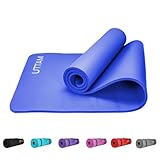 UTTAM Yoga Mat | Multi-Purpose Extra Thick Foam Exercise Mats | Stretching, Resistance Workout & Therapy – Pilates, Home & Gym Equipment Accessory for Men Women Kids (183 x 60cm) (Blue)