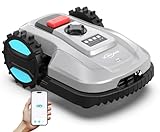 YARDCARE E400 Mähroboter mit 18cm Schnittbreite,App Steuerung,Max. bis zu 400m²,Regensensor,20-60mm Schnitthöhe,Rasenmäher Roboter mit IPX5 System,Weniger als 60 dB