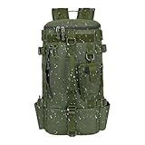 Angelrucksack | Oxford-Tasche mit mehreren Taschen | Rucksack zum Angeln mit Rutenhalter – für Wandern, Camping, Reisen, Arbeit, Schule, Fitnessstudio, Männer und Frauen, Köder, grün, Refer to