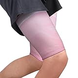 Kompression Oberschenkelbandage Herren and Damen Belüftung Oberschenkelstütze Mit Rutschfestem Silikon, für Muskelfaserriss, Muskelbelastung, Verletzungserholung, Sport 2 Stück (Rosa, M)