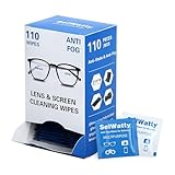 BigKing 110 Stück Anti Fog Tuch Brille, Brillen Reinigung Stücher, Brillenantibeschlagtücher, Brillenputztuch Antibeschlag Einzeln verpackt, geeignet zum Reinigen von Brillen, Handydisplays und Linsen