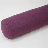 Rundhals-Nackenrolle, Zylinder-Nackenstützkissen mit Leinen-Baumwoll-Reißverschluss, abnehmbarer, waschbarer Kissenbezug, atmungsaktives Nackenkissen für Rücken, Bein (lila, 100 x 20 cm)