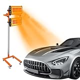 Ealtqund Infrarot Farbtrockner 2000W Profi Bis 500°C & 0.8m² Trockenfläche 360° Schwenkbar für Karosserie/Möbel Inkl. Rollständer