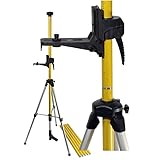 Klemmsäule LP4.8T Teleskop-Stab 4,8m mit Aluminium Stativ und Laserhalter 1/4' 5/8' für Kreuzlinienlaser und Rotationslaser