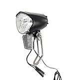 Led Fahrradlampe vorne 70 Lux Frontlampe Fahrrad Scheinwerfer Nabendynamo StVZO Standlicht mit Sensor Red Loon