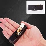 Gdfnmogo Mini-Handhobel aus Ebenholz für Tischlerei und Holzbearbeitung, strapazierfähiger Körper mit fein polierter Stahlklinge, kompakter Einhandhobel für Heimwerker (runde Unterseite)