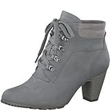 s.Oliver Damen Schnürstiefel mit Absatz Elegant Bequem, Grau (Grey), 39 EU
