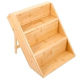 DEARMAMY Bambus Gewürzregal Küchen Organizer Gewürzhalter Stabiler Holz Spice Rack Ablage für Küchenaufbewahrung