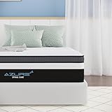 Azure Doppelmatratze (135 x 190 x 25 cm) Hybrid-Matratze mit Gel-Memory-Schaum, 7-Zonen-Taschenfedern, mittelfeste Rückenschmerzlinderung, kühlender atmungsaktiver Bezug