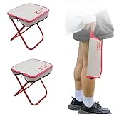 Leichter Campingstuhl, tragbare, kompakte Fußstütze für Reisen, Hinterhof, Strand, unterstützt Erwachsene und Kinder, einfach zu tragen, mit Aufbewahrungstasche mit Reißverschluss, stabiler Rahmen für