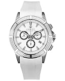 LOUIS XVI Majesté Iced Out 1137 - Ø 43 mm - Herren Uhr Silber - Wasserdicht - Mit Saphirglas - Armband Weiss - Zifferblatt Weiss - Schweizer Quarzwerk