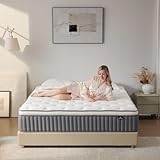 SNFPNE Queen-Size-Hybrid-Matratze mit Gel-Memory-Schaum und einzelnen Taschenspulen für Bewegungsisolierung und Kantenunterstützung, mittlere Festigkeit zur Druckentlastung, CertiPUR-US-zertifiziert
