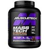 MuscleTech Extreme 2000 Mass-Gainer Proteinpulver, Muscle-Builder Molkenproteinpulver, Protein, Kreatin, Kohlenhydrate, Max-Protein Gewichtszunahme für Frauen und Männer, Dreifach-Schoko-Brownie, 6lbs