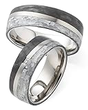 123traumringe Eheringe in Carbon & Titan I Partnerringe mit Brillant & Etui I Gravierbare Eheringe mit Ringgröße 50-70 mm I Hochwertige Verlobungsringe in 7 mm Breite & 2 mm Stärke I S86