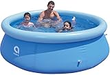 Avenli Pool 244 x 63 cm Family Prompt Set Pool Aufstellpool Pool-Set blau Gartenpool rund Schwimmbecken für Familien & Kinder