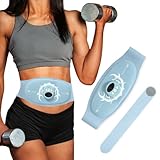 Hiviss ABS-Muskelstimulator EMS-Trainer - Bauchtrainingsgürtel mit 6 Trainingsmodi, 15 Intensitätsstufen, USB-Aufladung, Verstellbarer Gürtel (62-124cm)