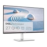 Dell S2725DS 27 Zoll QHD (2560x1440) Monitor, 100Hz, IPS, 4ms, 99% sRGB, höhenverstellbar, Eingebaute Lautsprecher, DisplayPort, 2X HDMI, 3 Jahre Garantie, Weiß