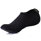 JACKSHIBO Schwimmschuhe Damen Barfussschuhe Barfußschuhe Herren Badeschuhe Wasserschuhe Strandschuhe Surfschuhe Aquaschuhe. Schwarz 39/40 EU L