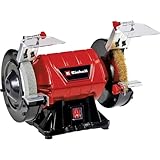 Einhell Doppelschleifer TC-BG 150 B (max. 350 W, Ø 150 mm Schleifscheibe, Funkenschutz, Formkorrekturen und Anschliffe, inkl. Grobschleifscheibe K36, Bürstenscheibe)