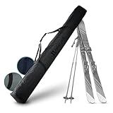 Heber Peak – Skitasche wasserfest CedarHe. Ski Bag Basic – Skisack 200 cm für 1 Paar Ski & Stöcke – Skihülle robust & wetterfest, mit Zwei-Wege-Reißverschluss & gepolstertem Tragegriff