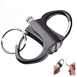Keychain Lighter Match Strike, Ewiges Streichholz Feuerzeug mit Schlüsselanhänger, Tragbares Wiederverwendbares multifunktionsmatch, Outdoor Camping Match Feuerzeug, Butangasfrei (Schwarz, 1PCS)