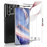 REROXE 2+2 Stück Schutzfolie für Panzerglas für Samsung Galaxy S21 Ultra 5G, 9H Härte Precise Fit 3D Vollbildschirm S21 Ultra 5G Schutzglas, Hohe Empfindlichkeit Panzerfolie für Samsung S21 Ultra 5G