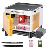 ATOMSTACK P1 Laser Graviermaschine 5W mit R6 360° Rotray Roller, Geschlossene Sicherheit Laser Cutter, Tragbarer Lasergravierer, Gravieren und Schneiden Holz Metall Glas Geeignet für Anfänger