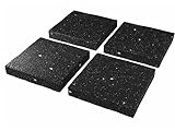 Waschmaschinen Schwingungsdämpfer Pads - 4er Set - 15 mm stark Gummipads Anti Vibrationsdämpfer für Möbel, Schränke, Maschinen, Badezimmer Antirutschunterlage 9x9x1,5cm - HERGESTELLT DEUTSCHLAND