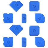 Gosknor 10stk Teiliges Fugenwerkzeug aus Kunststoff, Fugenschaber zum Verfugen von Fugenmörtel Wiederverwendbar Tragbarer Fugenschaber für Badezimmer Boden Fenster Waschbecken Fugen (Blau)