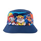 Paw Patrol Fischerhut für Jungen - Marshall, Rubble und Chase Kinder Bucket Hat Sonnenhut Sonnenschutz Anglerhut Blau