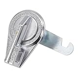 Möbelschloss mit Vorhängeschloss und Drehzunge, Zinklegierung und Eisenkonstruktion, kompatibel mit mehreren Türstärken an Aufbewahrungsschränken und Schließfächern (verbessertes Modell, 20 mm)