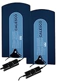 Calesco 2x Wasserbettheizung Carbon PTC (250 Watt) 30 x 60 cm, Überhitzungsschutz, Gleichmäßige Wärmeverteilung, Minimaler Verbrauch, 24°C-36°C Regelbereich