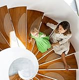 cocofy Stufenmatten klein innen transparent 16x Kleinformat (55x15 cm) für Wendeltreppen, Raumspartreppen Antirutsch 02