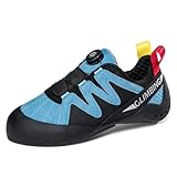 omcam Kletterschuhe Für Frauen Jugend Teenager, Anfänger Indoor Boulderschuhe Leichte Mesh Atmungsaktive Fitnessschuhe,Blau,40 EU